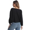 Womens 2024 Black Button Up Top Long Sleeves Shirts Square