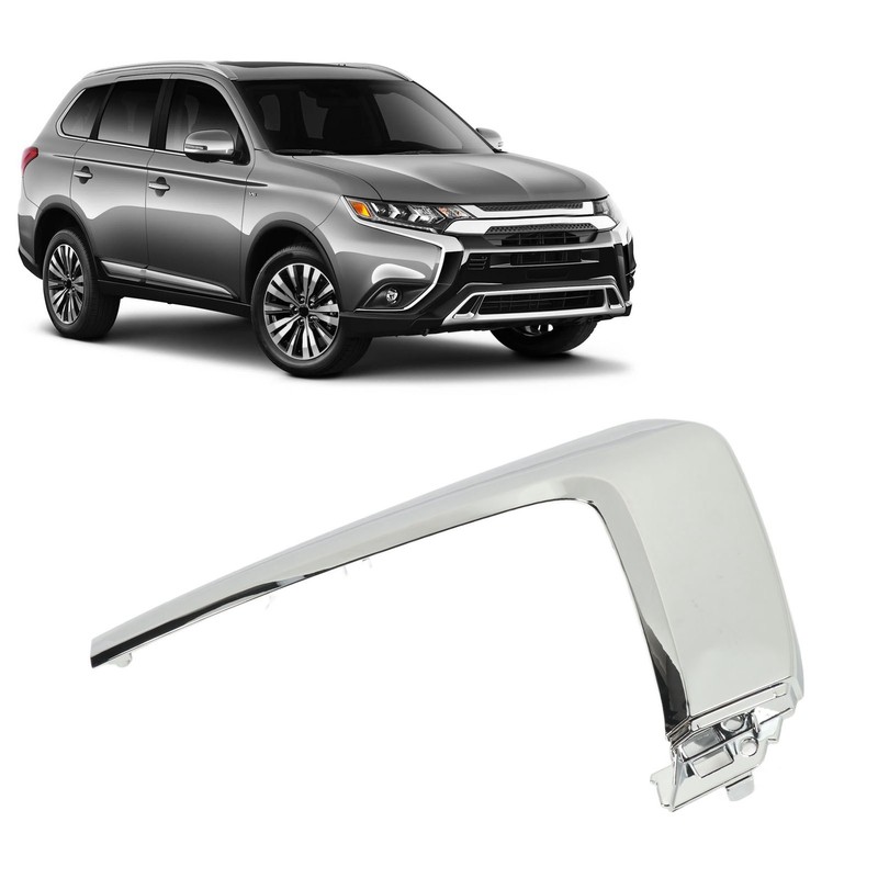Front Bumper Middle Molding Trim ABS Chrome Replacement for Mitsubishi