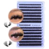 Fluffy Lash Clusters 60D+80D Thick Eyelash Clusters D Curl Wispy