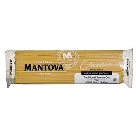 Mantova Italian Bronze Die Spaghetti Pasta - 100% Durum Wheat Semolina Bronze Die Spaghetti - Product Of Italy, 1 Pound (Pack of 6)