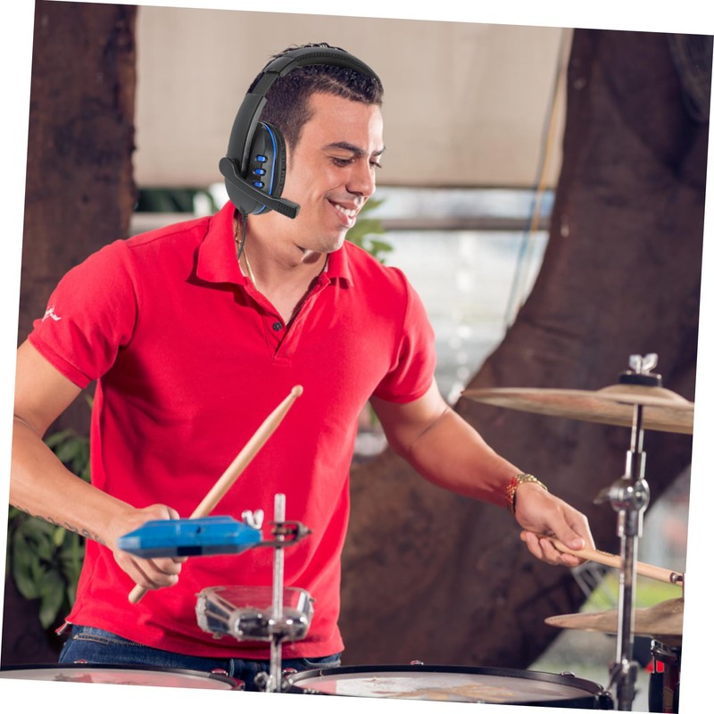 KONTONTY Noise Reduction Gaming Headphones with Flexible Retractable Headband Compatible