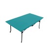 Fitted Square Table Cover, Pure Teal Green Solid Color Vinyl