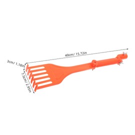 Gadpiparty 1set Mini Gutter Cleaning Rake Tool Ergonomic Rotating Handle for Efficient Leaf and Debris Removal from Roofs and Yards and Easy to Clean