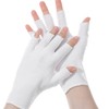 4 Pairs Eczema Gloves, Fingerless Cotton Gloves for Dry Hands,