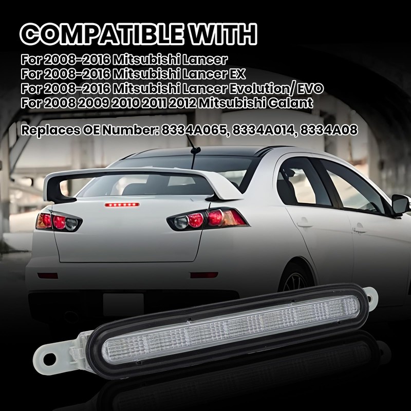 Clidr High Mount 3rd Brake Light for Mitsubishi Lancer/Lancer Evo/Lancer