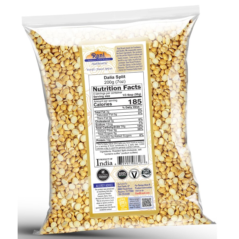 Rani Daliya Split (Roasted Split Chickpeas Dalia) 7oz (200g) ~