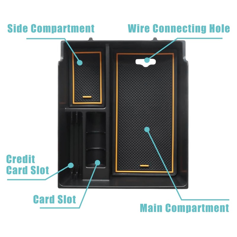 BestEvMod for Rivian R1T & R1S Armrest Storage Box and