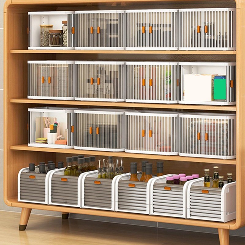 2PCS Stackable Makeup Drawer Organizer, Small Plastic Storage Drawers for