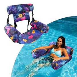 Toggloo Inflatable Pool Floats Adult,Inflatable Pool Lounge,Plant Pattern Floating Mat Hammock, Blow Up Water Chair & Noodles for Summer Pool, Beach, or Party Fun