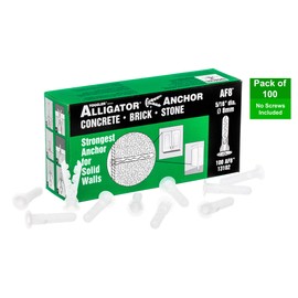 TOGGLER ALLIGATOR AF8 Flanged Anchor, Polypropylene, Made in US, For #8 to #14 Fastener Sizes (Pack of 100)