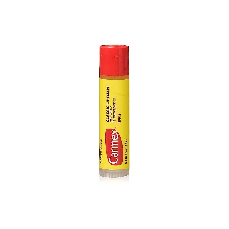 Carmex Bálsamo labial clásico, protector labial protector solar SPF 15,