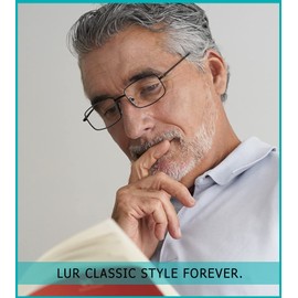 LUR READING GLASSES 6 pack Metal Readers for Men