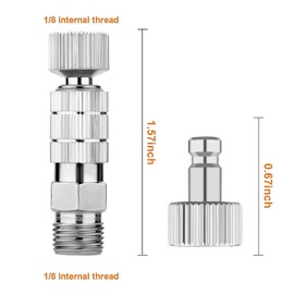 ABEST Airbrush-Schnellverbindungsadapter Verbindungssatz,5 Stück 1/8 Zoll weiblich und männlich Adapter Einstellung Steuerventil Airbrush Zubehör für Luftkompressor und Airbrush Schlauch