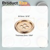 sourcing map 10pcs Metal Sewing Button, 15mm 4-Hole Round Suit
