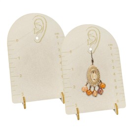 Earring Holder for Measuring | Earring Holder Wooden Display Stand with Measurement - Arch-Shaped Jewelry Organizer Measuring Earring Display for Studs