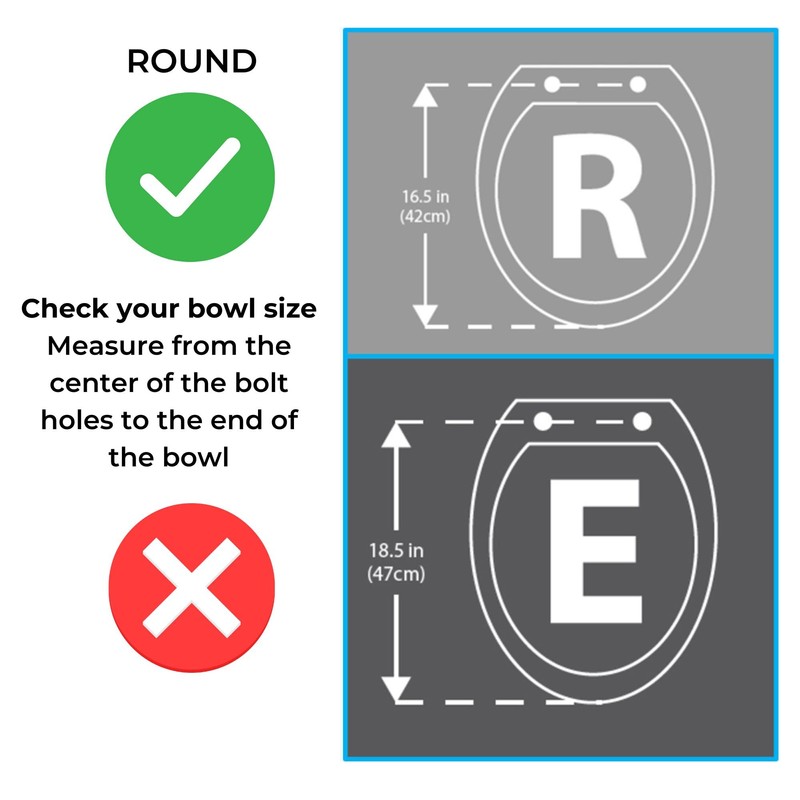Centoco 2 inch Raised Toilet Seat for Seniors, Round, Closed
