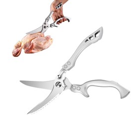 Multipurpose Large Heavy Duty Poultry Shears for Meat Herbs Chicken Vegetables Bone,Professional Kitchen Scissors with Safety Lock and Spring Mechanism for Cutting Meat