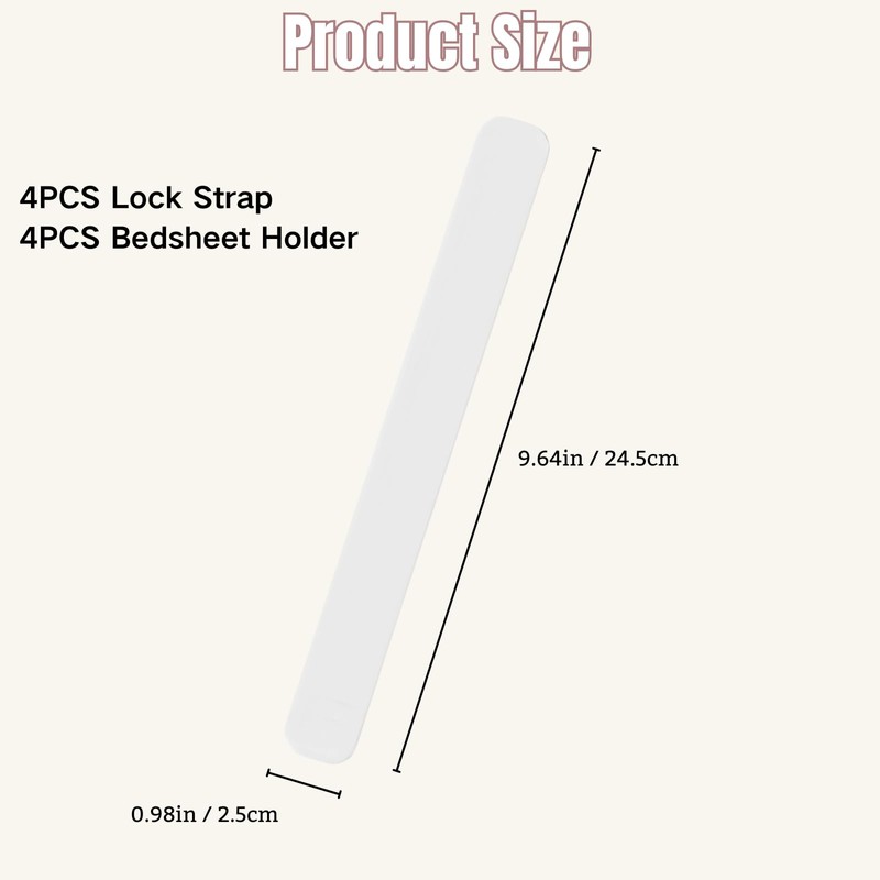 CHILDPHILO 4PCS Replacement Strips for Bedsheet Holder, Durable Plastic Bed