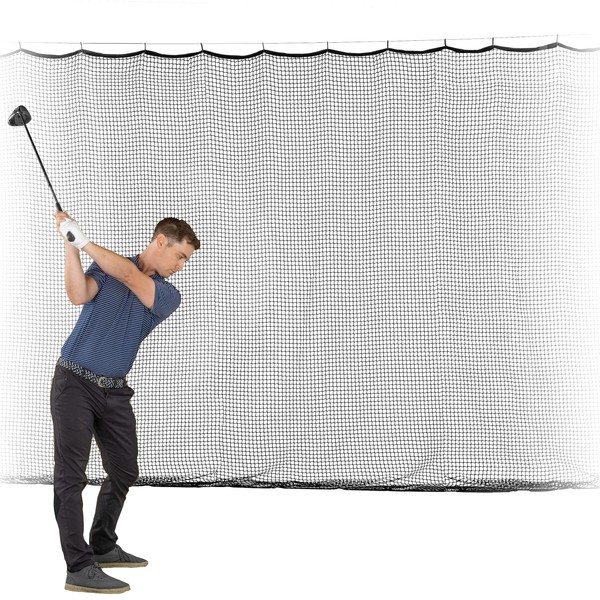 GoSports Sports Netting - Hitting Net for Golf, Baseball, Hockey, Soccer, LAX and More - 10 ft, 15 ft, 20 ft