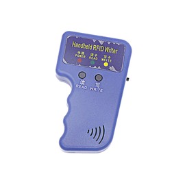 Riversmerge Handheld 125khz Copier RFID Smart ID Card Duplicator Used for T5577 or EM4305+5pcs T5577 NO.3 Keychains +5 T5577 Cards