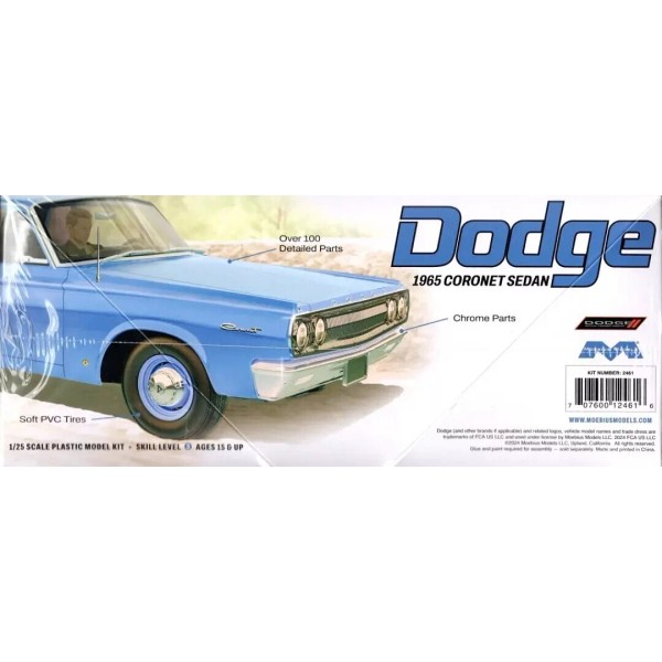 Moebius 1965 Dodge Coronet Sedan 1/25 Scale
