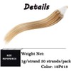 20" Micro Loop Human Hair Extensions 1g/s 50Strands #12/613 Golden