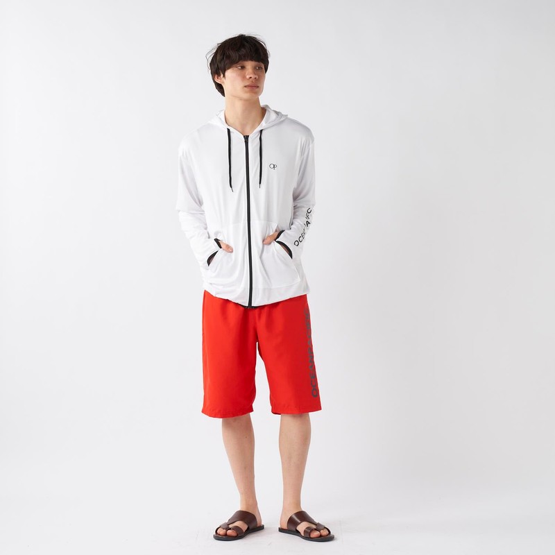 Ocean Pacific 515460 Men's Rash Guard UV Protection Hoodie, Plain,