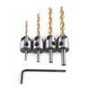 Titanium Coated Woodworking Countersink Drill Bit Set HSS Carpentry Reamer