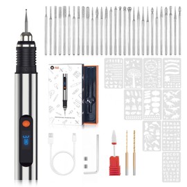 Mini Cordless Multifunction Tool 3.7 V with 21000 rpm and 33 Accessories for Drilling, Power Tool for Grinding, Polishing, Drilling, Engraving