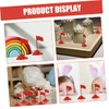 KOMBIUDA 60Pcs Miniature Plastic Flags for Sand Table Small National