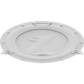 Ekena Millwork ROSC080X040PEQUF 8" W x 4" H x 5/8" P Jumbo Pequod Rosette, White