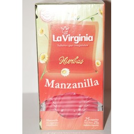 La Virginia Hierbas Manzanilla / Chamomile Tea 25 Tea Bags 2 Pack