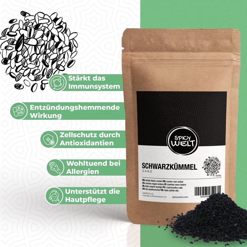 Spicy Welt Black Cumin Whole (100 g) - Whole Black