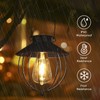 2PCS Solar Powered Energy Vintage P-endant H-anging Light Outdoor Wall