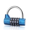 Zhenp 4 Digit Padlock Gym Padlock Heavy Duty Resettable 54mm/2.13"