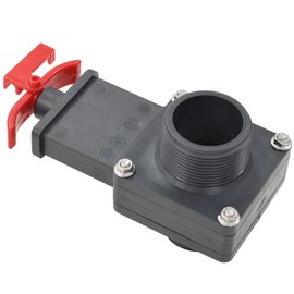 vidaXL - Durable Pool Gate Valve 2 pcs with Locking Clip, ABS Material, 1.5" Size, Chlorine, Suitable for Standard Hose Fittings