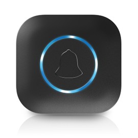 Heidemann Blackline 70913 Wireless Doorbell Receiver, Expandable, Plug-In Wireless Doorbell, Black