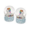 Lovely Rainbow Unicorn Snow Globe on Pretty Cloud Base