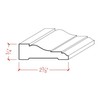 EWCA11 Colonial Casing 2-3/8" Wide x 3/4" Trim. Unfinished Moulding,