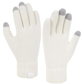 Womens Winter Warm Touch Screen Gloves Chenille Elastic Cuffs Knit Gloves for Women Cold Weather Gifts