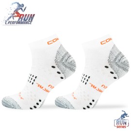 SKIETY Comodo Run5 Quick-Drying Sports Running Socks - Hiking Socks - Technical Socks - Breathable Antibacterial - 65% Polyester Coolmax, White
