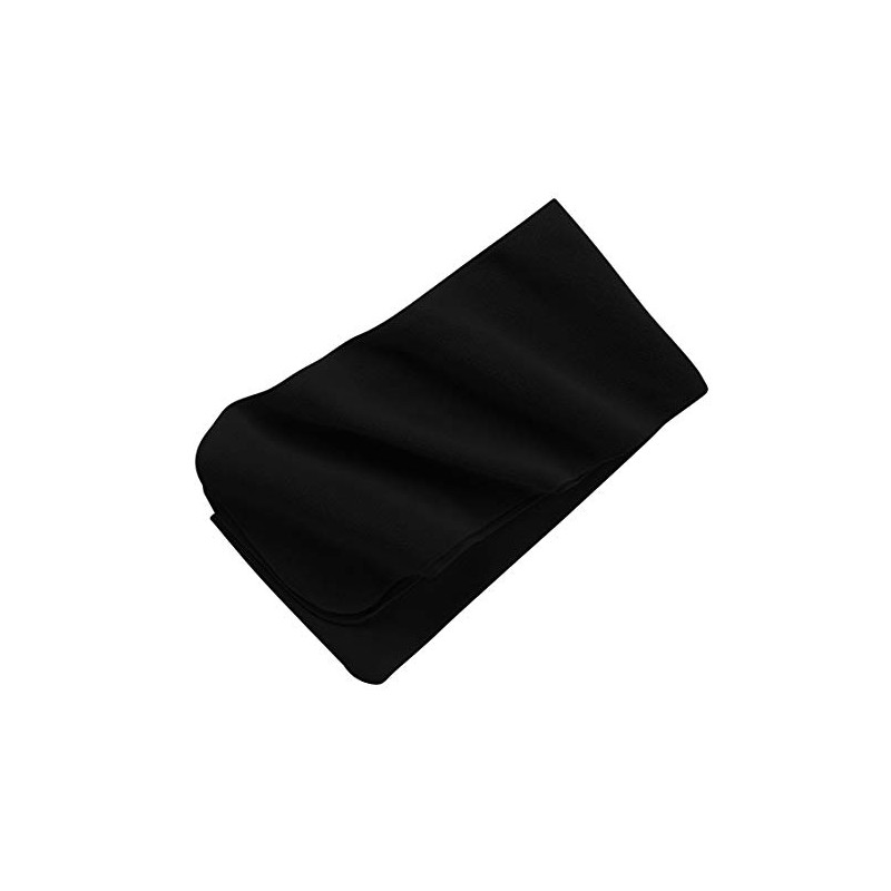Upscale 100% Polyester Extra Long Fleece Scarf - Black