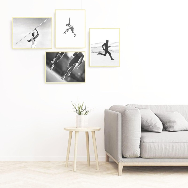 Moopkey A4 Picture Frame Award Frame- 8.3x11.7Inch Gold Display Frame,Horizontal