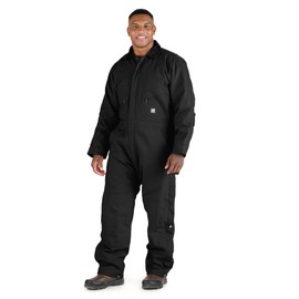 Berne Men's Heritage Insulated Coverall, Large Regular, Black