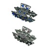 Set of 2 JCGY Crystal Metal Jaw Clips Hair Claws