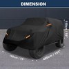 ACROPIX Aluminum Film Black Car Cover Waterproof All Weather Full