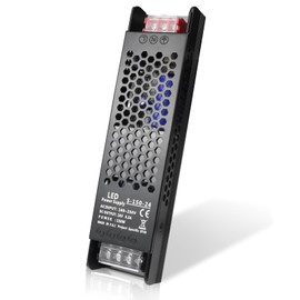 PZETCEIR LED Driver 24V 150W 6.5A Slim LED Power Supply, AC 100-250V to 24V DC Adapter, Constant Voltage Transformer for LED Strip Lights, Bulbs, Garden Light, Cabinet Lights