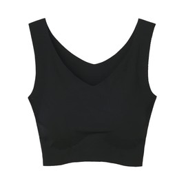 Gunze Kireilabo Wirefree Bra, Completely Non-Sewn, Cool and Lightweight, Half Top, Women's, New Black, M