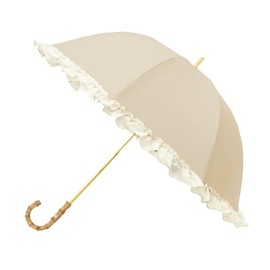 PT Full Blackout Deep Folding Long Umbrella 55/Frill LB x OW, white (off-white)