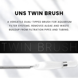 Ultum Nature Systems Twin Brush - Aquarium Brush for Glass Tanks, Pipe Cleaner Brush, Long Tube Cleaning Brush w/Double Ended Brush Styles - Flexible Drain Brush for Home Kitchen Sink - 23.62 in